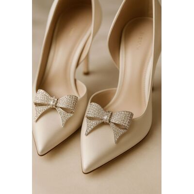 Lemon Daisy Accessories Women's Crystal Bow Shoe Clips Diamante Bridal Shoe Accessories for Wedding, Bridal & Prom Heels in Silver Silver One Size Lemon Daisy Accessories Women's Crystal Bow Shoe Clips Diamante Bridal Shoe Accessories for Wedding, Bridal & Prom Heels in Silver Silver One Size