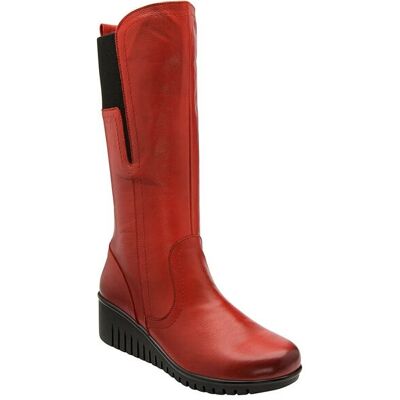 Lotus Women's 'Fitzgerald' Leather Wedge Mid-Calf Boots in Red Size: 6 Red 6 Lotus Women's 'Fitzgerald' Leather Wedge Mid-Calf Boots in Red Size: 6 Red 6