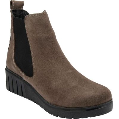 Lotus Women's Taupe Suede 'Dresden' Wedge Ankle Boots Size: 3 Taupe 3 Lotus Women's Taupe Suede 'Dresden' Wedge Ankle Boots Size: 3 Taupe 3