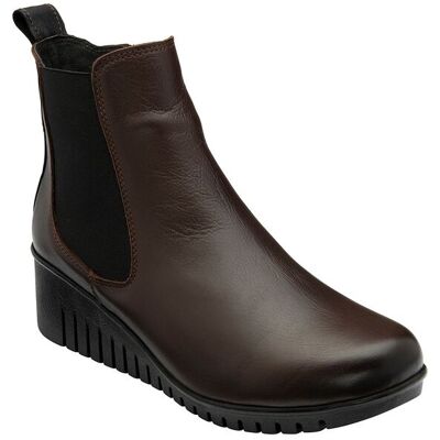 Lotus Women's Brown Leather 'Dresden' Wedge Ankle Boots Size: 6 Brown 6 Lotus Women's Brown Leather 'Dresden' Wedge Ankle Boots Size: 6 Brown 6