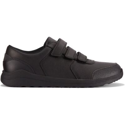 Clarks Daze Step 2 Youth Black Leather Riptape, School Shoes Size: 7.5-Narrow Fit Black 7.5-Narrow Fit Clarks Daze Step 2 Youth Black Leather Riptape, School Shoes Size: 7.5-Narrow Fit Black 7.5-Narrow Fit