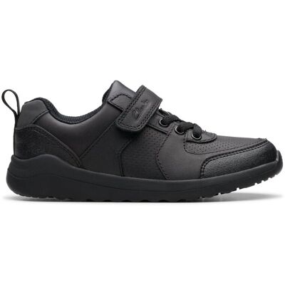 Clarks Daze Bright Kid Black Leather Riptape, School Shoes Size: 12.5-Standard Fit Black 12.5-Standard Fit Clarks Daze Bright Kid Black Leather Riptape, School Shoes Size: 12.5-Standard Fit Black 12.5-Standard Fit
