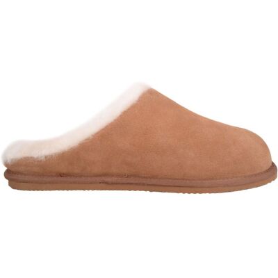 SNUGRUGS Men's Newbury, Open Back Mule Sheepskin Slippers with Rubber Sole in Tan Size: 7 Tan 7 SNUGRUGS Men's Newbury, Open Back Mule Sheepskin Slippers with Rubber Sole in Tan Size: 7 Tan 7