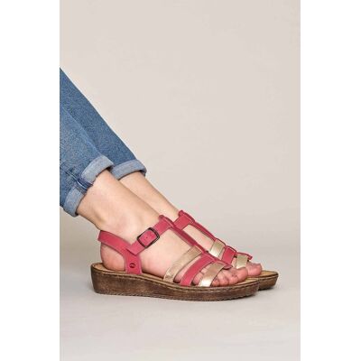 Moshulu Women's 'Paradas' Platform Wedge Strappy Sandals in Pink Size: 6 Pink 6 Moshulu Women's 'Paradas' Platform Wedge Strappy Sandals in Pink Size: 6 Pink 6