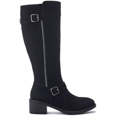 Moda In Pelle Women's 'Senlis' Suede Heeled Boots in Black Size: 3 Black 3 Moda In Pelle Women's 'Senlis' Suede Heeled Boots in Black Size: 3 Black 3