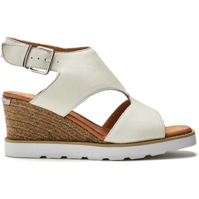 Moda In Pelle Women's 'Mapel' Leather Wedges in White Size: 4 White 4 Moda In Pelle Women's 'Mapel' Leather Wedges in White Size: 4 White 4