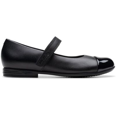 Clarks Finja Gem Kid Black Leather Mary Jane, Riptape, School Shoes Size: 12-Narrow Fit Black 12-Narrow Fit Clarks Finja Gem Kid Black Leather Mary Jane, Riptape, School Shoes Size: 12-Narrow Fit Black 12-Narrow Fit