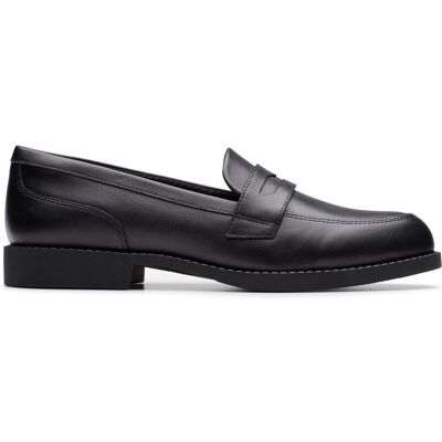 Clarks Tapa Edge Youth Black Leather Loafers, Slip Ons, School Shoes Size: 5.5-Standard Fit Black 5.5-Standard Fit Clarks Tapa Edge Youth Black Leather Loafers, Slip Ons, School Shoes Size: 5.5-Standard Fit Black 5.5-Standard Fit