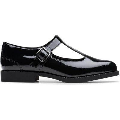 Clarks Tapa Hope Youth Black Patent T Bar Shoes, School Shoes Size: 5.5-Standard Fit Black 5.5-Standard Fit Clarks Tapa Hope Youth Black Patent T Bar Shoes, School Shoes Size: 5.5-Standard Fit Black 5.5-Standard Fit