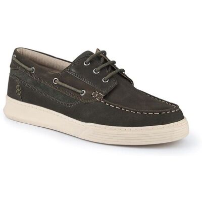 Pavers Men's Leather Wide-Fit Boat Shoes in Green Size: 11 Green 11 Pavers Men's Leather Wide-Fit Boat Shoes in Green Size: 11 Green 11
