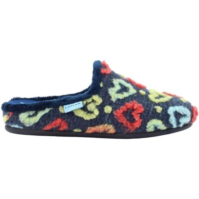Lunar Women's Valentine Mule Slippers in Navy Size: 6 Navy 6 Lunar Women's Valentine Mule Slippers in Navy Size: 6 Navy 6