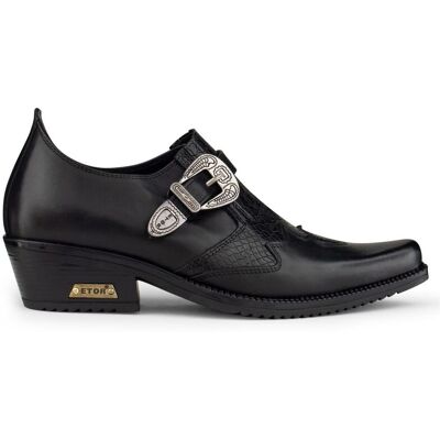 Infinity Leather Men's Leather Winklepickers Cowboy Cuban Biker Shoes in Black Size: 9 Black 9 Infinity Leather Men's Leather Winklepickers Cowboy Cuban Biker Shoes in Black Size: 9 Black 9