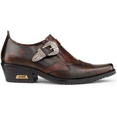 Infinity Leather Men's Leather Winklepickers Cowboy Cuban Biker Shoes in Brown Size: 8 Brown 8 Infinity Leather Men's Leather Winklepickers Cowboy Cuban Biker Shoes in Brown Size: 8 Brown 8