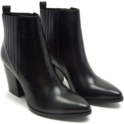 Off the Hook Women's 'Finsbury' High Heel Slip-on leather ankle Boots in Black Size: 5 Black 5 Off the Hook Women's 'Finsbury' High Heel Slip-on leather ankle Boots in Black Size: 5 Black 5