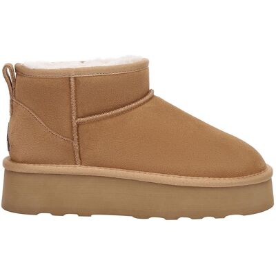 EverAu Australia Women's Real Sheepskin Heron Ultra Mini Platform Boots with EVA Sole in Brown Size: 5 Brown 5 EverAu Australia Women's Real Sheepskin Heron Ultra Mini Platform Boots with EVA Sole in Brown Size: 5 Brown 5