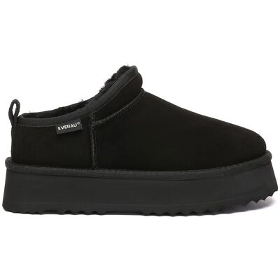 EverAu Australia Women's Real Sheepskin Women Partridge Classic Ultra Mini Platform Boots with EVA Sole in Black Size: 6 Black 6 EverAu Australia Women's Real Sheepskin Women Partridge Classic Ultra Mini Platform Boots with EVA Sole in Black Size: 6 Black 6