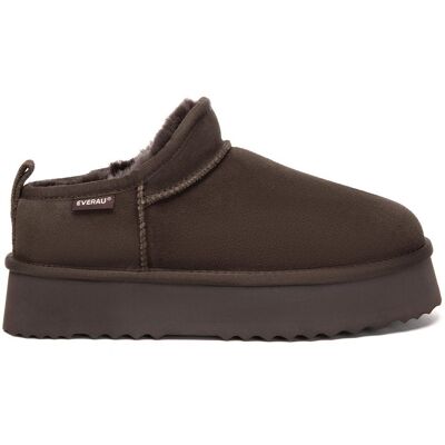 EverAu Australia Women's Real Sheepskin Women Partridge Classic Ultra Mini Platform Boots with EVA Sole in Chocolate Size: 4 Chocolate 4 EverAu Australia Women's Real Sheepskin Women Partridge Classic Ultra Mini Platform Boots with EVA Sole in Chocolate Size: 4 Chocolate 4