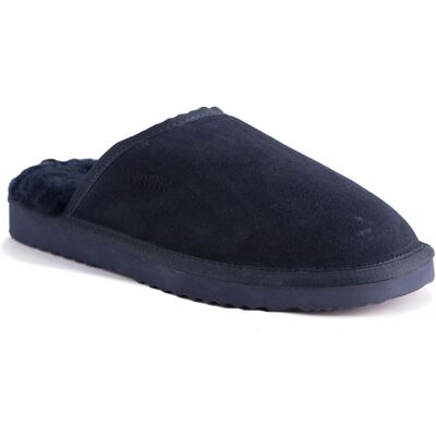 Aus Wooli Australia Sheepskin Wool Slippers in Navy Size: 7 Navy 7 Aus Wooli Australia Sheepskin Wool Slippers in Navy Size: 7 Navy 7