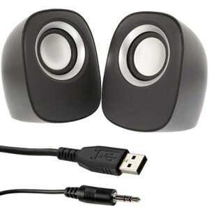 Loops QUALITY Black 2.0 PC Laptop Stereo Surround Speaker System Active Media Tablet