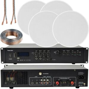 Loops 400W Bluetooth Sound System 4x 6.5 Slim Ceiling Speaker Channel HiFi Amplifier Multicolor Loops 400W Bluetooth Sound System 4x 6.5 Slim Ceiling Speaker Channel HiFi Amplifier Multicolor