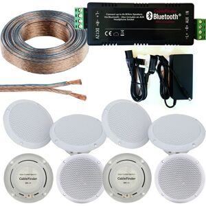 Loops Wireless Bluetooth Amplifier & 8x 80W Ceiling Speaker Kit Home Hi Fi Amp System Multicolor Loops Wireless Bluetooth Amplifier & 8x 80W Ceiling Speaker Kit Home Hi Fi Amp System Multicolor