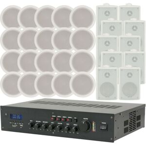 Loops Bluetooth PA Amplifier & 30x Ceiling Wall Speaker Kit Background Music System Multicolor Loops Bluetooth PA Amplifier & 30x Ceiling Wall Speaker Kit Background Music System Multicolor