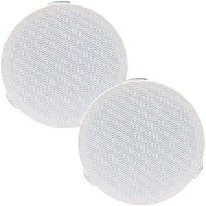 Loops PAIR of 4" Mini Low Profile Ceiling Speaker 8 OHM 2 Way Compact Mount Slim Line Multicolor Loops PAIR of 4" Mini Low Profile Ceiling Speaker 8 OHM 2 Way Compact Mount Slim Line Multicolor