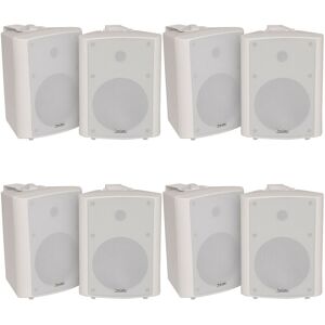 Loops 8x 90W White Wall Mounted Stereo Speakers 5.25" 8Ohm Quality Home Audio Music White Loops 8x 90W White Wall Mounted Stereo Speakers 5.25" 8Ohm Quality Home Audio Music White