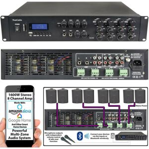 Loops 1600W LOUD Outdoor Bluetooth System 8x 140W Black Speaker Weatherproof Music Player - Speaker System Loops 1600W LOUD Outdoor Bluetooth System 8x 140W Black Speaker Weatherproof Music Player - Speaker System