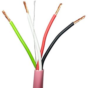 Loops 100m Low Smoke 4 Core Speaker Cable 1.5mm ² OXYGEN FREE COPPER (OFC) LSZH 100V in Black Black Loops 100m Low Smoke 4 Core Speaker Cable 1.5mm ² OXYGEN FREE COPPER (OFC) LSZH 100V in Black Black