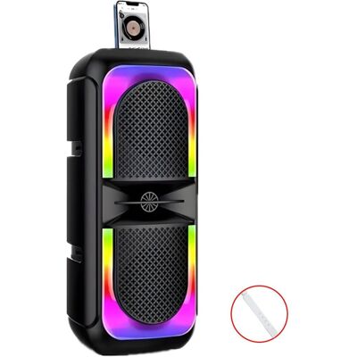SPETLEK High Bass TWS Wireless Bluetooth Speakers Portable Subwoofer in Black Black SPETLEK High Bass TWS Wireless Bluetooth Speakers Portable Subwoofer in Black Black