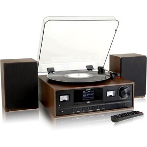 Denver Record Player Hi-Fi System - CD Player, DAB+ & FM, Bluetooth, Wooden Body & Speakers in Dark Brown Dark Brown Denver Record Player Hi-Fi System - CD Player, DAB+ & FM, Bluetooth, Wooden Body & Speakers in Dark Brown Dark Brown
