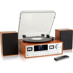 Denver Record Player Hi-Fi System - CD Player, DAB+ & FM, Bluetooth, Wooden Body & Speakers in Light Brown Light Brown Denver Record Player Hi-Fi System - CD Player, DAB+ & FM, Bluetooth, Wooden Body & Speakers in Light Brown Light Brown