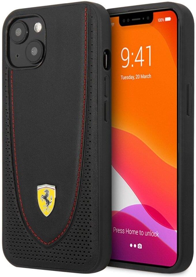 Ferrari Genuine Leather Hard Phone Case iPhone 13