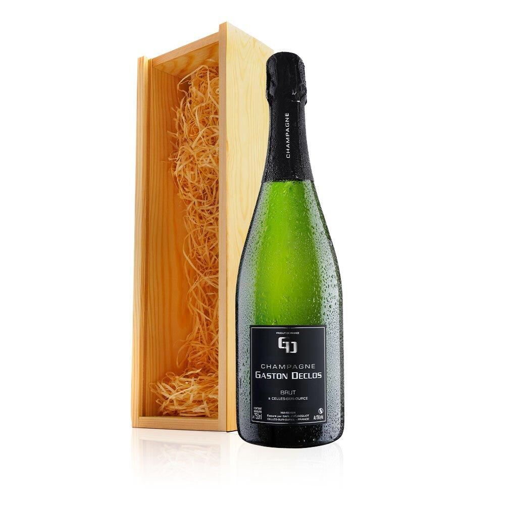 Virgin Wines Champagne Gaston Declos Brut NV 75Cl In Wooden Gift Box