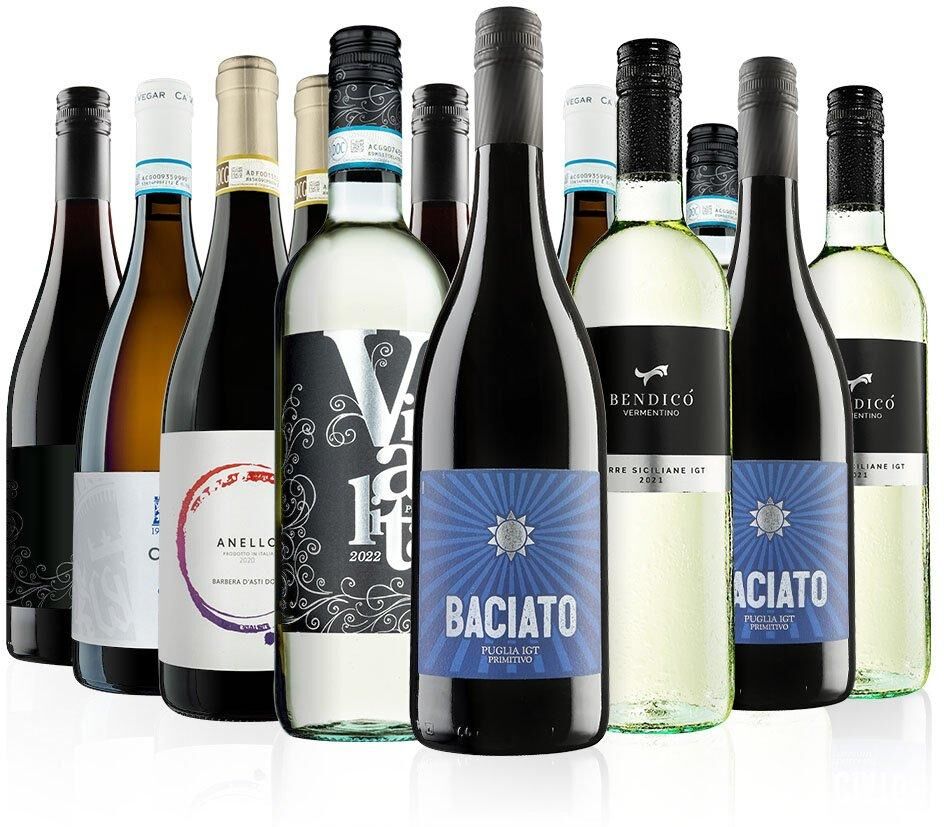 Virgin Wines Italian Customer Favourites Mixed Wine case 12 Bottles (75cl)