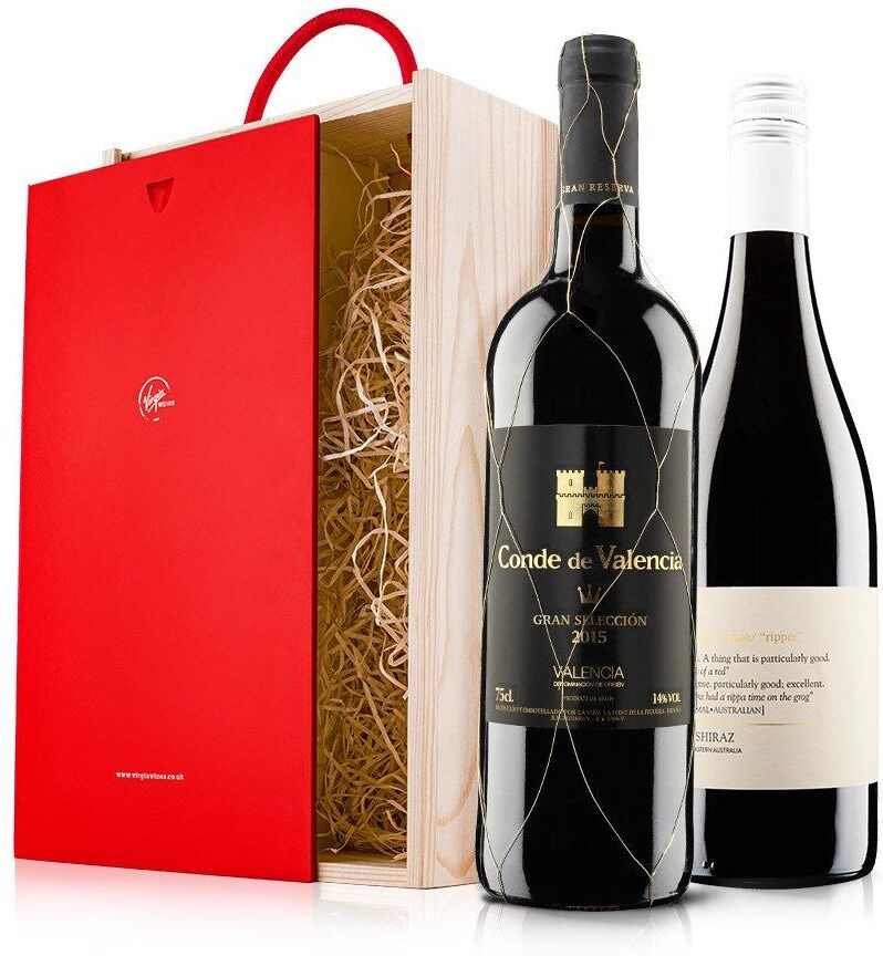 Virgin Wines Premium Red Duo in Red Wooden Box