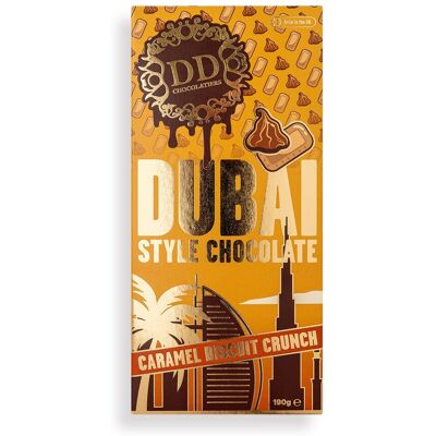 DD Chocolatiers Dubai Style Chocolate - Caramel Biscuit Crunch 190g in Gold Gold DD Chocolatiers Dubai Style Chocolate - Caramel Biscuit Crunch 190g in Gold Gold