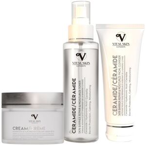 Vital Skin London Skincare Protection Set (ceramide & centella)with SPF30 day cream in Silver Size: 120ml Silver 120ml Vital Skin London Skincare Protection Set (ceramide & centella)with SPF30 day cream in Silver Size: 120ml Silver 120ml