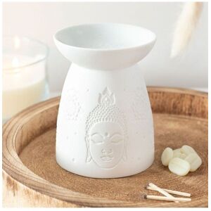 KDMD White Ceramic Buddha Face Oil Burner White KDMD White Ceramic Buddha Face Oil Burner White