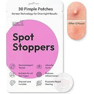 Clear Molecules Spot Stoppers Pimple Patches - Clear Hydrocolloid Patches for Spots & Blemishes Size: 10g Clear 10g Clear Molecules Spot Stoppers Pimple Patches - Clear Hydrocolloid Patches for Spots & Blemishes Size: 10g Clear 10g