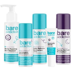 Bare Addiction Skincare Clear & Bright Kit in White Blue Size: 150ml White Blue 150ml Bare Addiction Skincare Clear & Bright Kit in White Blue Size: 150ml White Blue 150ml