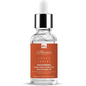 skinChemists Women's Youth Series Tranexamic Acid 2.5%, Niacinamide 4% Brightening Serum 30ml in White White 30ml skinChemists Women's Youth Series Tranexamic Acid 2.5%, Niacinamide 4% Brightening Serum 30ml in White White 30ml