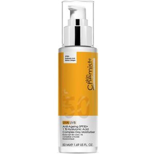 skinChemists professional Women's Anti-Ageing SPF 50 1% Hyaluronic Acid Day Moisturiser 50ml for Hydration & Plumping in White White 50ml skinChemists professional Women's Anti-Ageing SPF 50 1% Hyaluronic Acid Day Moisturiser 50ml for Hydration & Plumping in White White 50ml