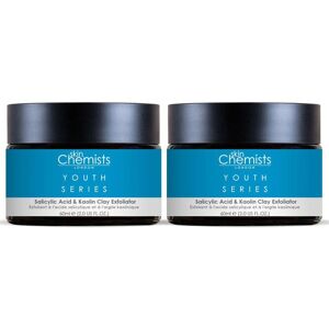 skinChemists Women's Youth Series Salicylic Acid & Kaolin Clay Exfoliator 60ml x 2 Duo Pack in White White skinChemists Women's Youth Series Salicylic Acid & Kaolin Clay Exfoliator 60ml x 2 Duo Pack in White White