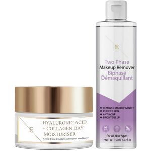Erth Skin London Two phase Makeup remover 150 ml + Hyaluronic acid & Collagen Day Cream 50ml in White White Erth Skin London Two phase Makeup remover 150 ml + Hyaluronic acid & Collagen Day Cream 50ml in White White