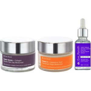 dr. Eve Ryouth Snake Venom + Collagen Wrinkle Filler Day Moisturiser 50ml + Triple Power Peptide Gamma Protein active serum 30ml + Vitamin C + Clear dr. Eve Ryouth Snake Venom + Collagen Wrinkle Filler Day Moisturiser 50ml + Triple Power Peptide Gamma Protein active serum 30ml + Vitamin C + Clear