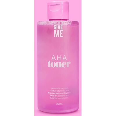 Give Me AHA Glycolic Glow & Hydrate Skin Tonic Facial Toner in Pink Size: 200ml Pink 200ml Give Me AHA Glycolic Glow & Hydrate Skin Tonic Facial Toner in Pink Size: 200ml Pink 200ml
