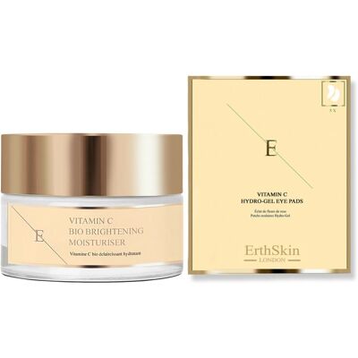Erth Skin London Vitamin C Moisturizer - Brightening, 50ml + Eye Hydrogel Pads x 5 Erth Skin London Vitamin C Moisturizer - Brightening, 50ml + Eye Hydrogel Pads x 5