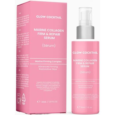 GlowCocktail London Women's GlowCocktail Marine Collagen Firm & Repair Serum 30ml in Pink Pink 30ml GlowCocktail London Women's GlowCocktail Marine Collagen Firm & Repair Serum 30ml in Pink Pink 30ml